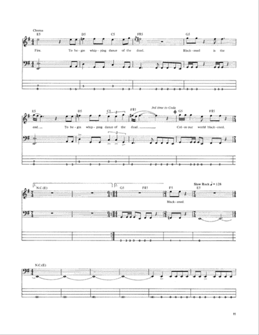 Blackened Blackened Guitar Tablature scores gallery preview page 3