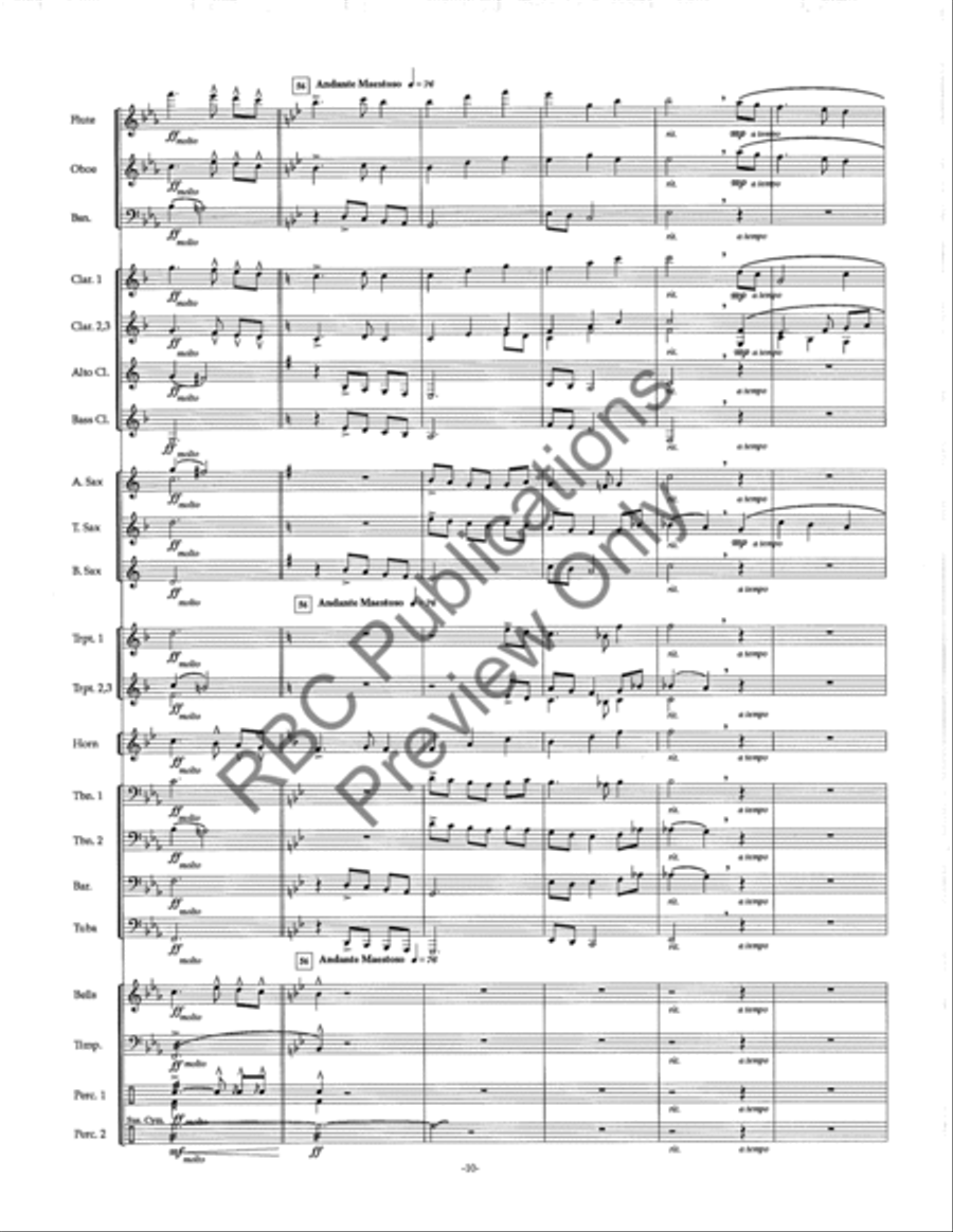 Celtic Ballad Celtic Ballad Concert Band scores gallery preview page 12