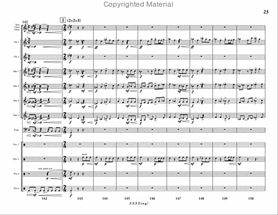 ZZZZing! ZZZZing! Percussion Ensemble scores gallery preview page 24