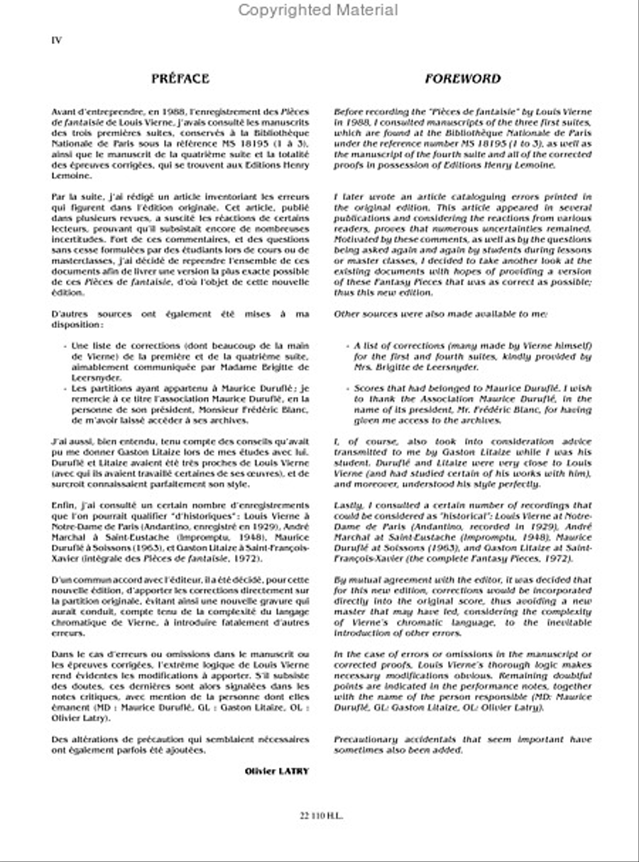 Pièces de fantaisie Op.55 suite n°4 Organ Solo scores gallery preview page 3
