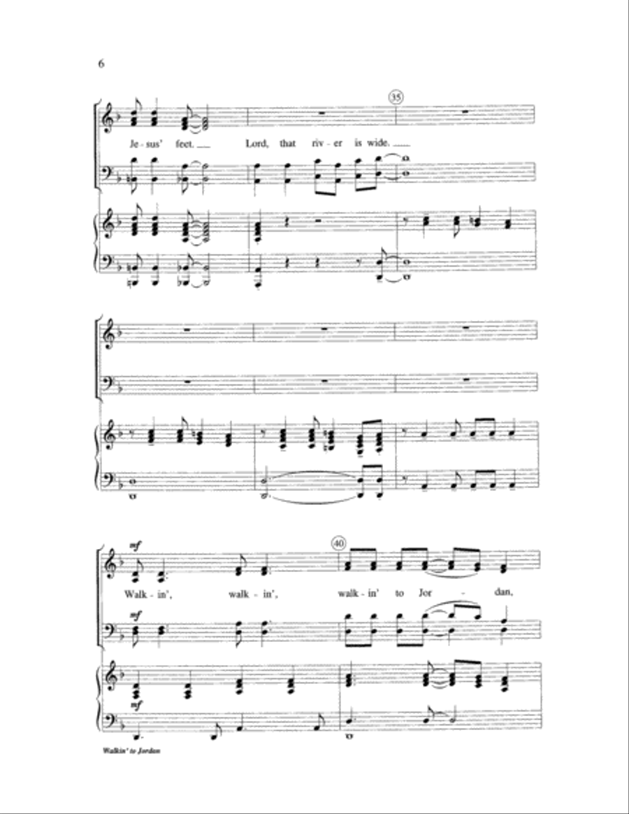 Walkin' to Jordan 4-Part scores gallery preview page 6