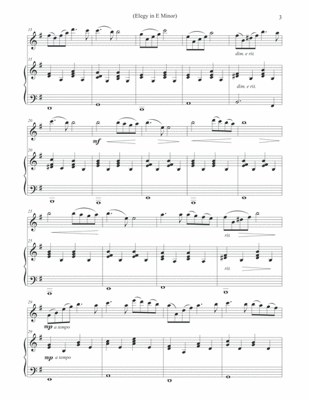 Elegy in E Minor - Violin Solo & Piano image number null