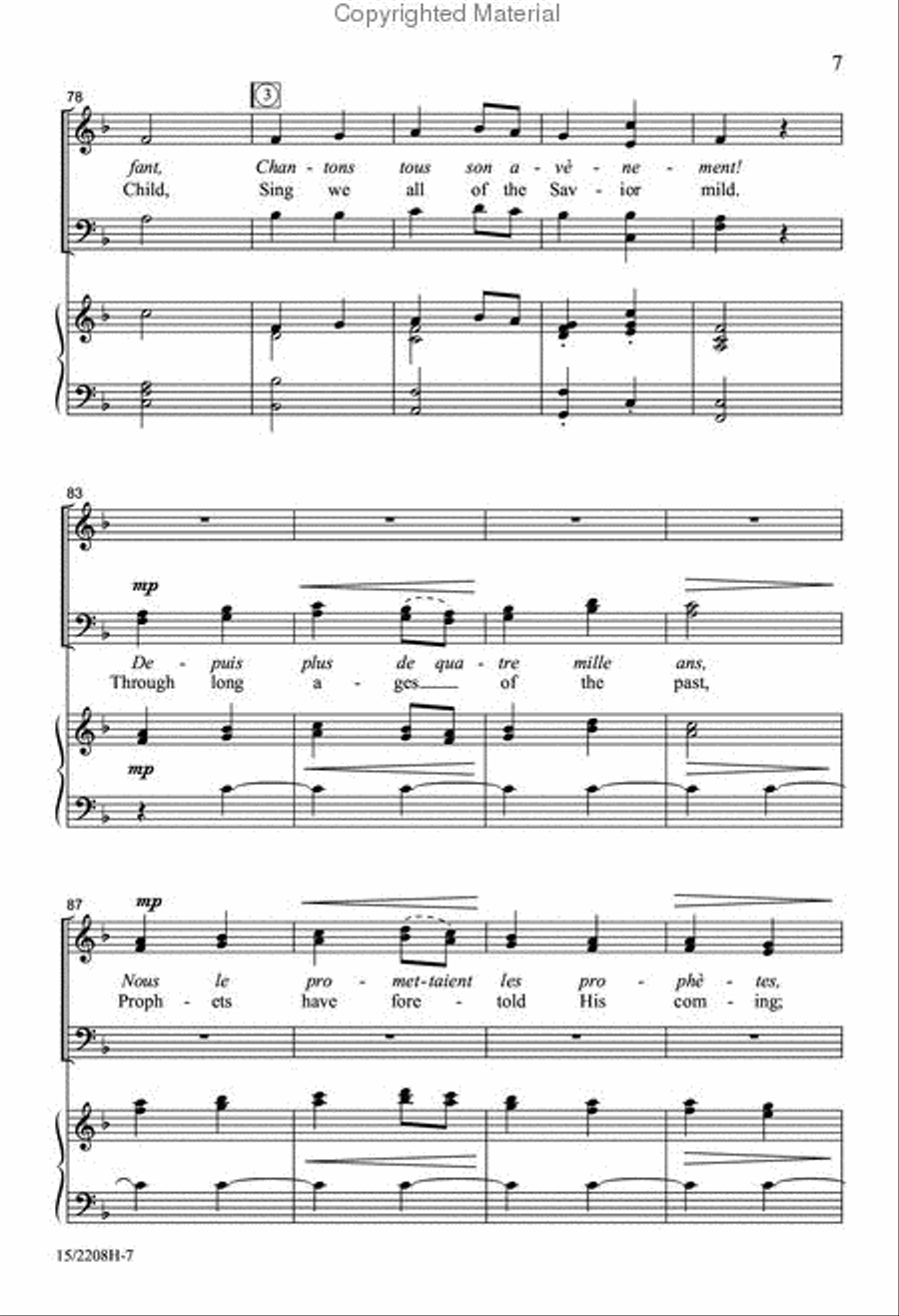 Il Est Né (He Is Born) Il Est Né (He Is Born) 4-Part scores gallery preview page 6