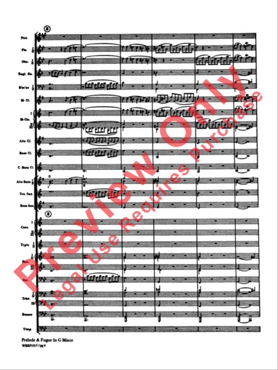 Prelude and Fugue in G Minor Concert Band scores gallery preview page 7