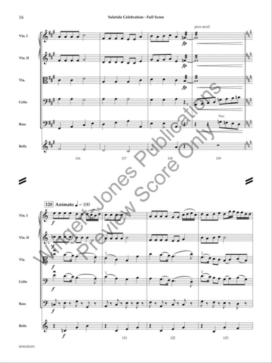 Yuletide Celebration String Orchestra scores gallery preview page 15