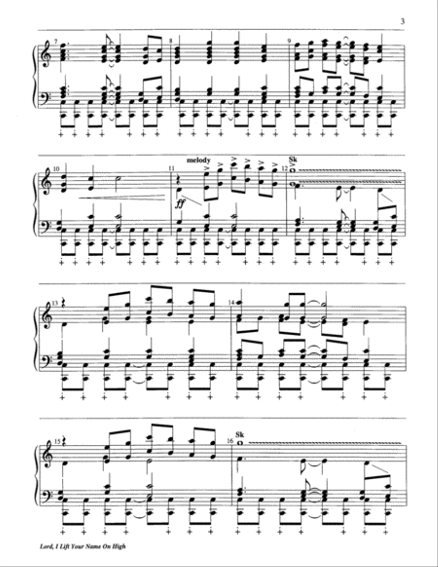 Lord, I Lift Your Name on High 5-Octaves scores gallery preview page 3