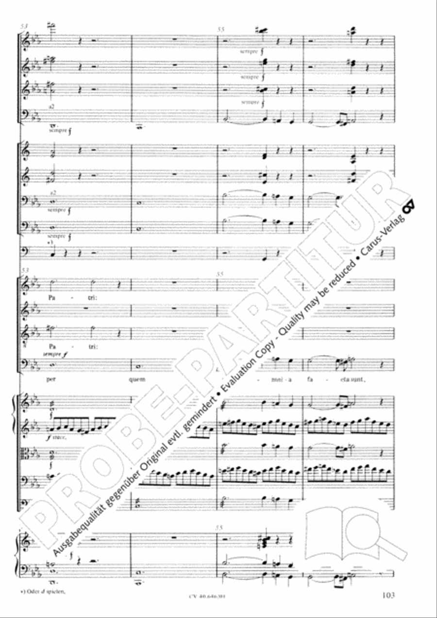 Mass in A Major (2 versions) STB scores gallery preview page 114