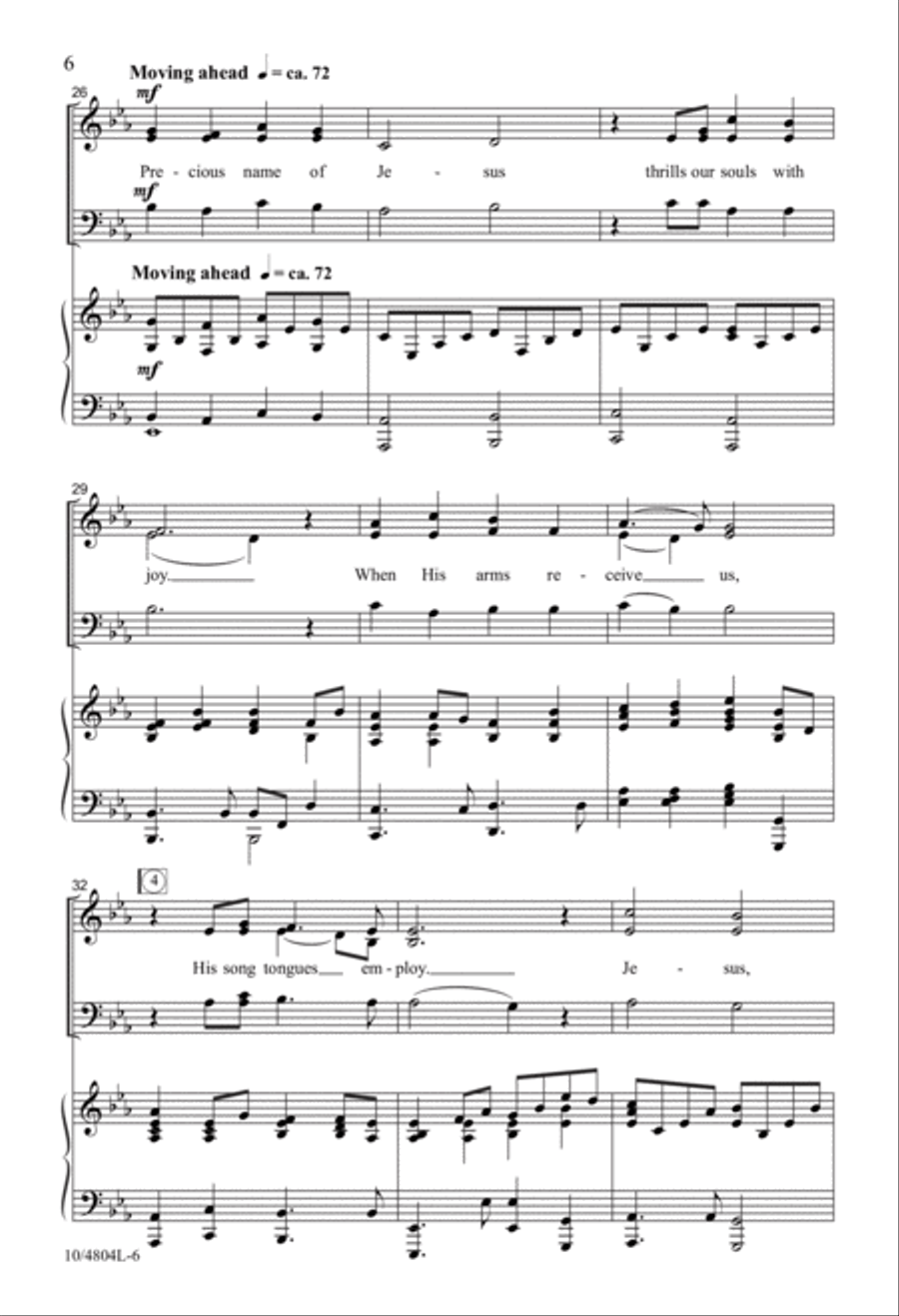 Take the Name of Jesus Take the Name of Jesus 4-Part scores gallery preview page 5