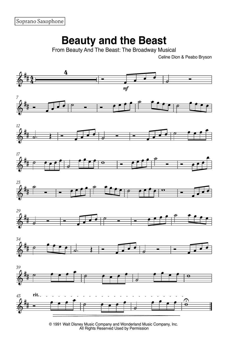 Beauty And The Beast Woodwind Duet scores gallery preview page 6