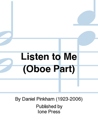 Book cover for Listen to Me (Oboe Part)
