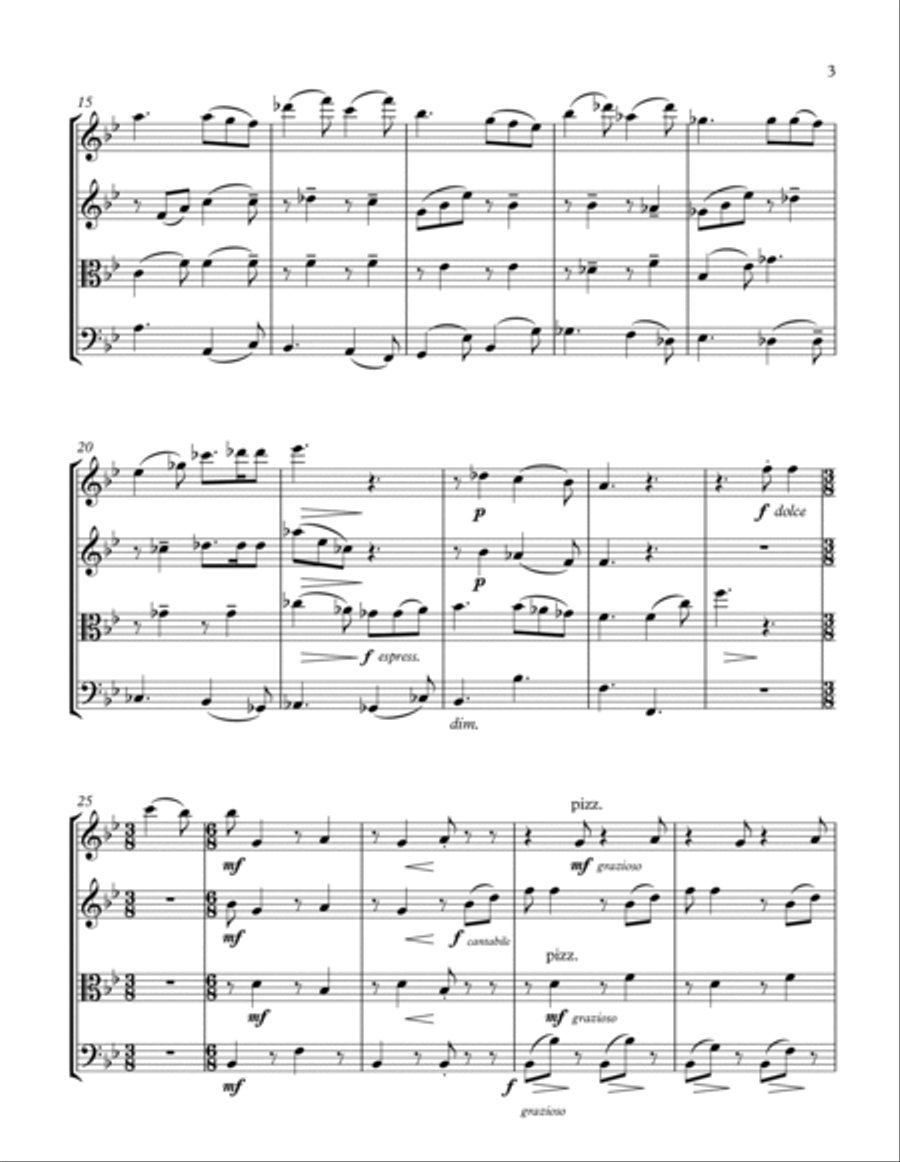 Ciao Papa String Quartet scores gallery preview page 3