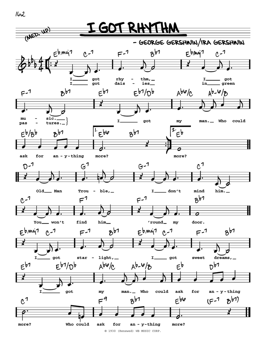 I Got Rhythm (Low Voice) Low Voice scores gallery preview page 1