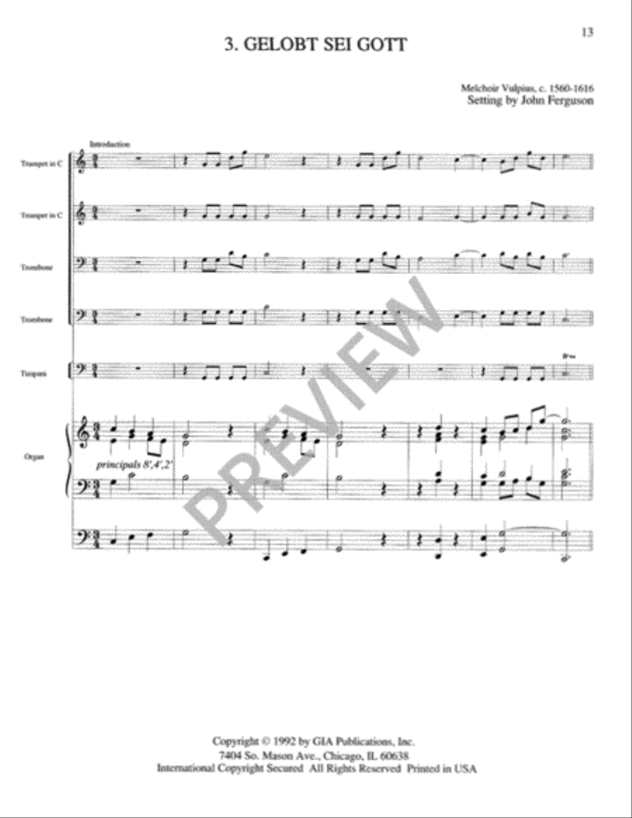Festival Hymns for Organ, Brass, and Timpani - Volume 2, Easter Trombone scores gallery preview page 15