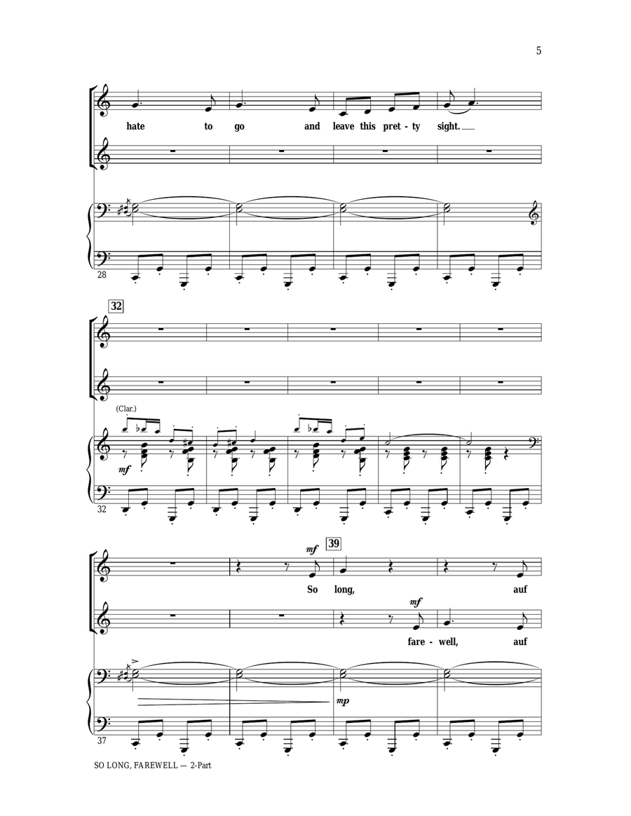 So Long, Farewell (from The Sound Of Music) 2-Part scores gallery preview page 4