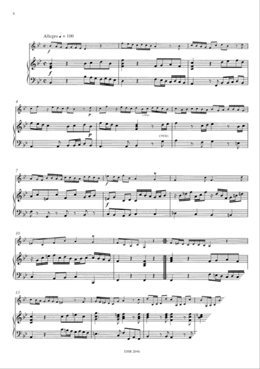 Sonata No. 5 in Bb Major Organ scores gallery preview page 4