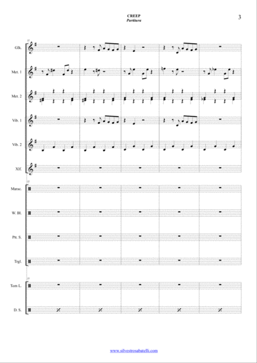 Creep Creep Percussion Ensemble scores gallery preview page 4