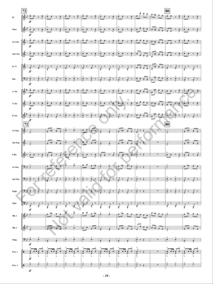 Infernal Galop Concert Band scores gallery preview page 11