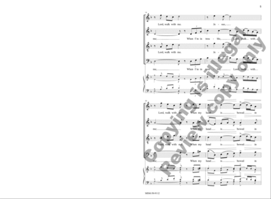 I Want Jesus to Walk with Me 4-Part scores gallery preview page 6