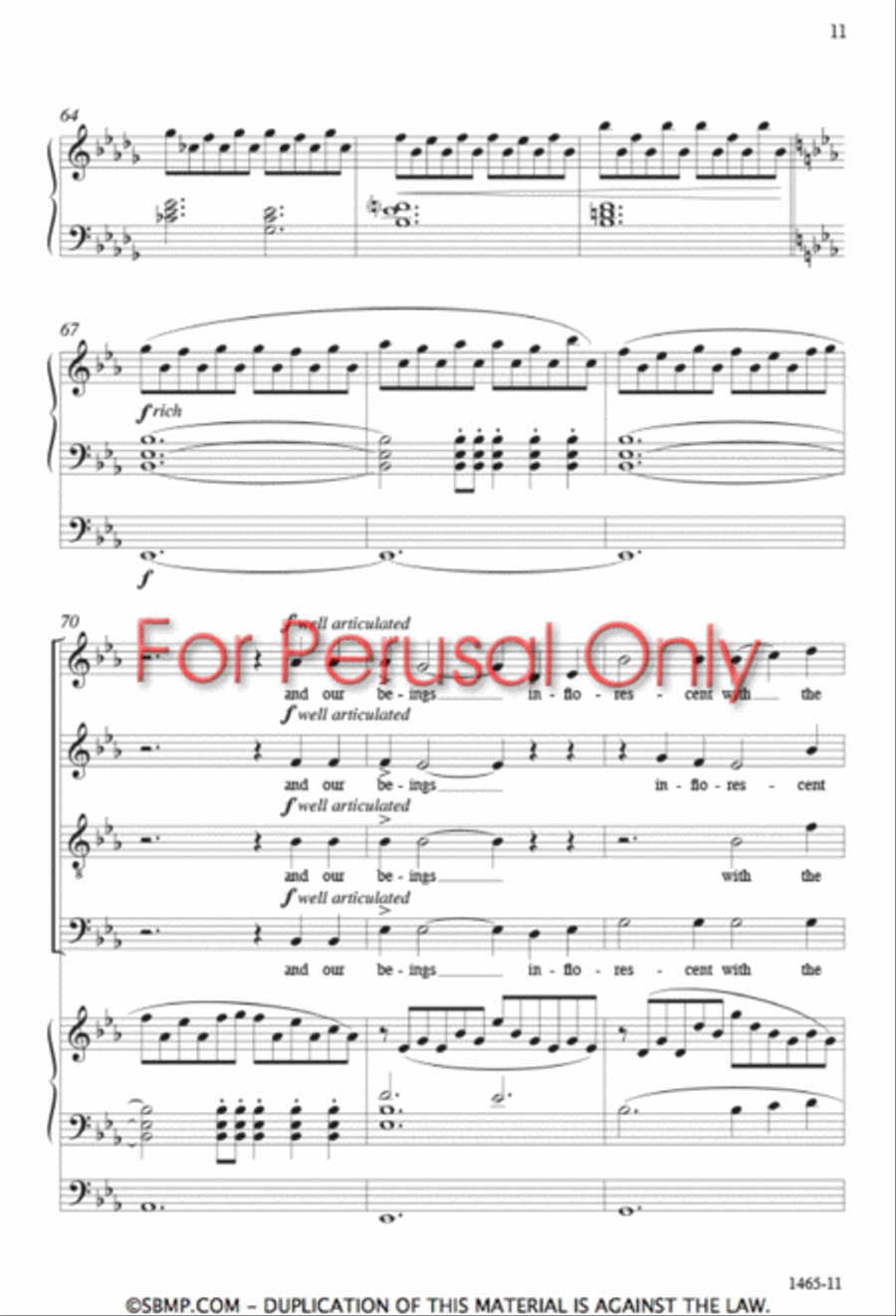 The Eyes of the Heart - SATB Octavo 4-Part scores gallery preview page 10
