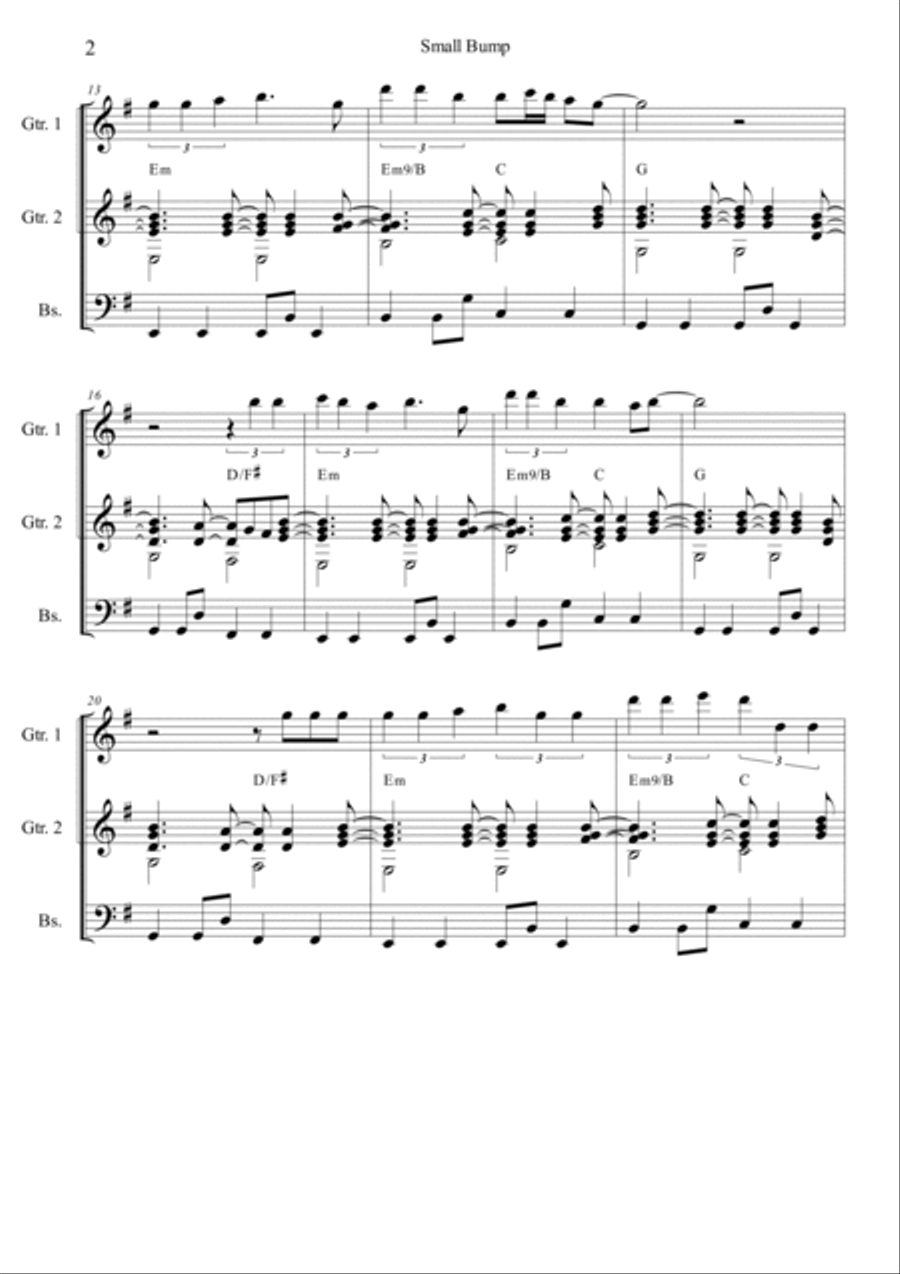 Small Bump Guitar Ensemble scores gallery preview page 2