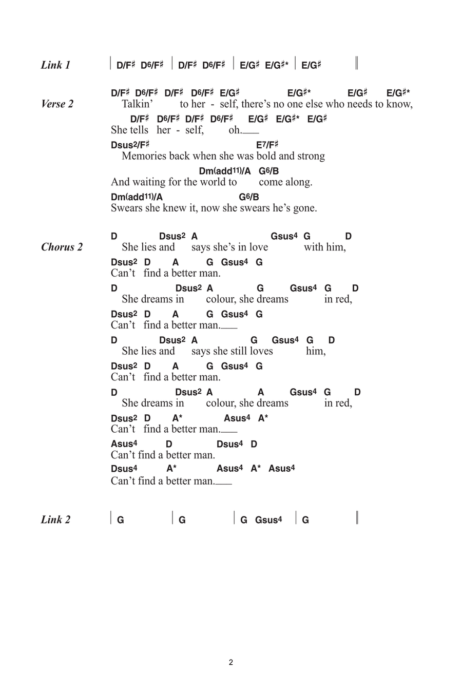 Better Man Guitar scores gallery preview page 2