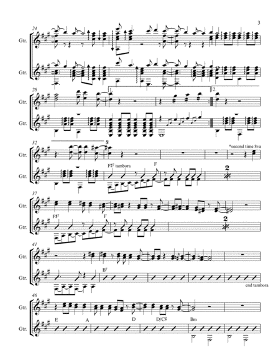 Mrs. Robinson Guitar scores gallery preview page 3