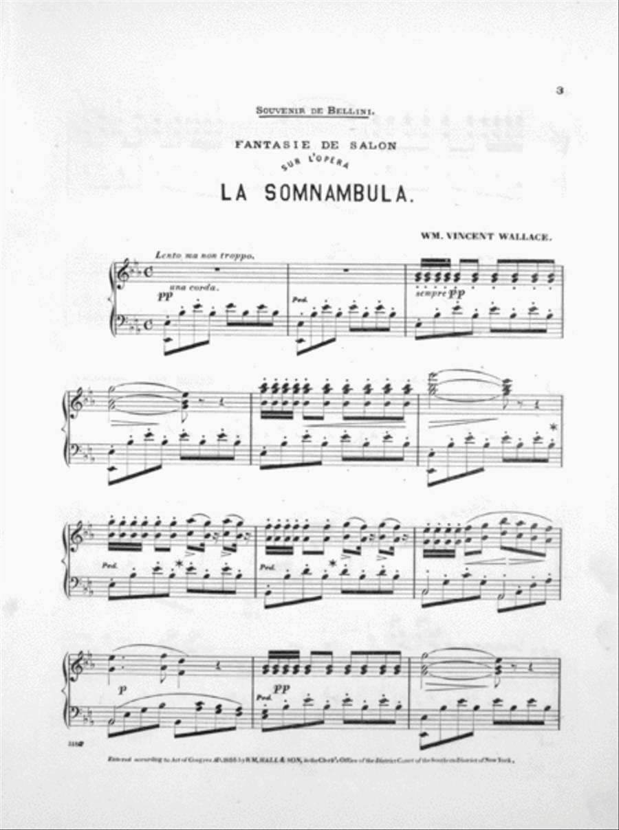 Souvenir De L'Opera. Souvenir De Bellini. Fantasie De Salon. Sur L'Opera Somnambula Piano Solo scores gallery preview page 2