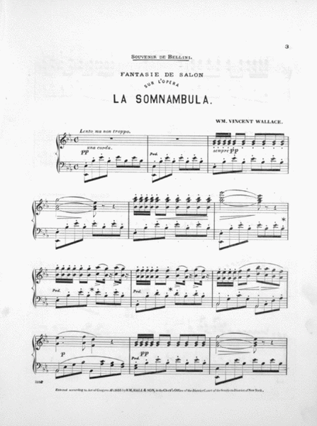 Souvenir De L'Opera. Souvenir De Bellini. Fantasie De Salon. Sur L'Opera Somnambula