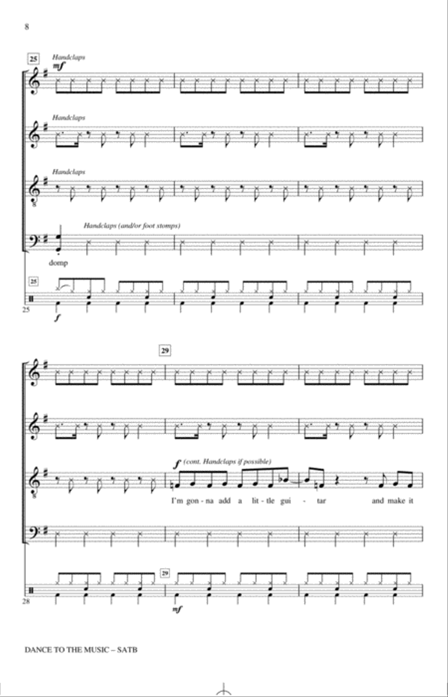 Dance To The Music (arr. Paul Langford) 4-Part scores gallery preview page 7