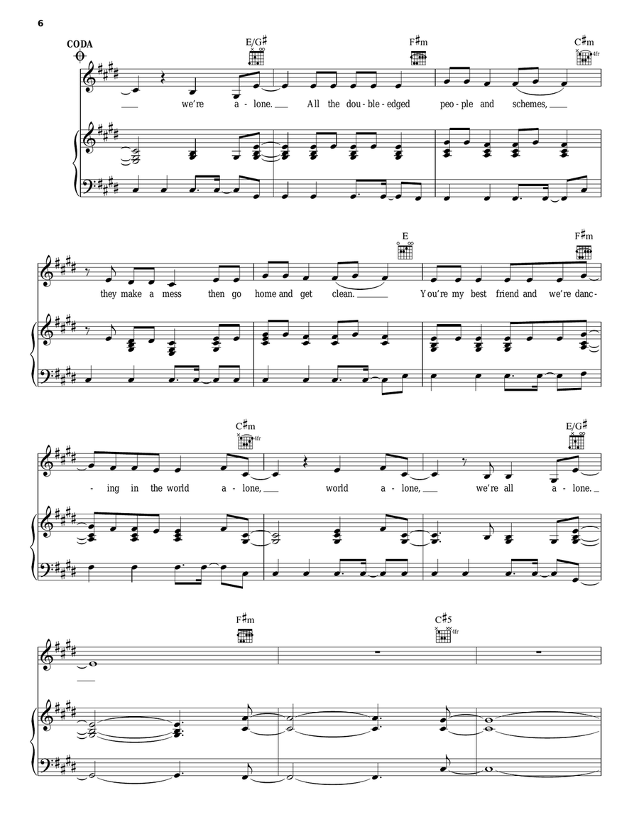 A World Alone A World Alone Acoustic Guitar scores gallery preview page 6