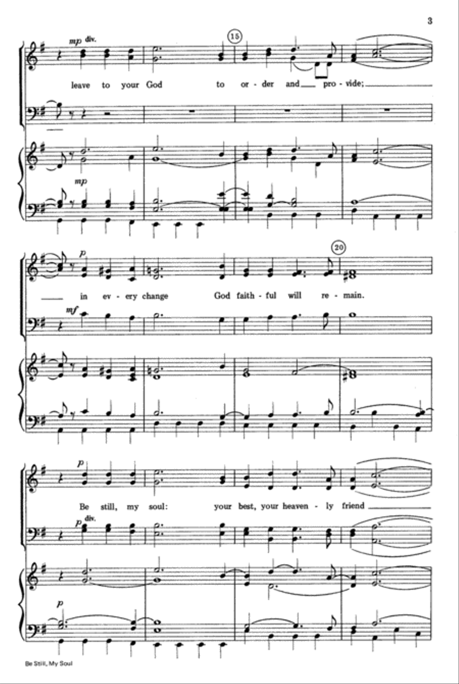 Be Still, My Soul Be Still, My Soul 4-Part scores gallery preview page 3