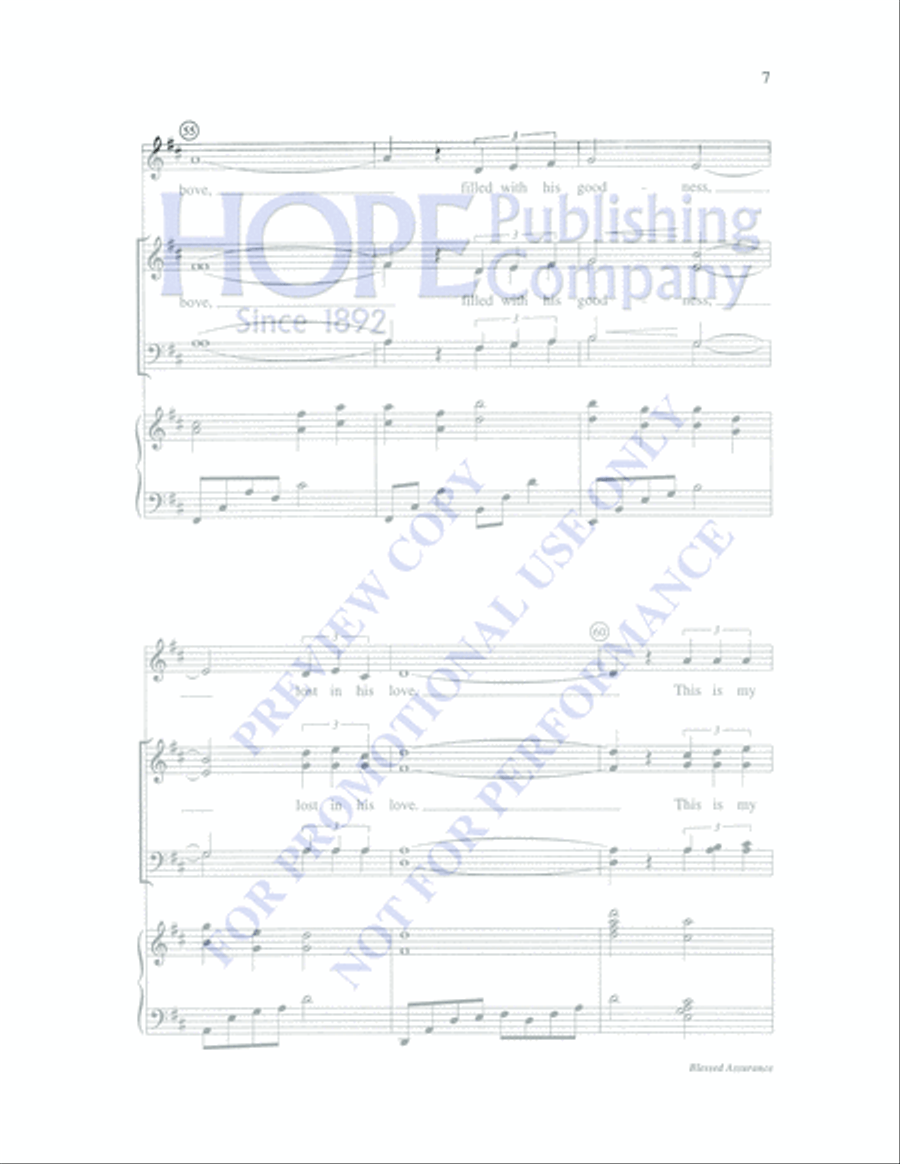 Blessed Assurance 4-Part scores gallery preview page 7