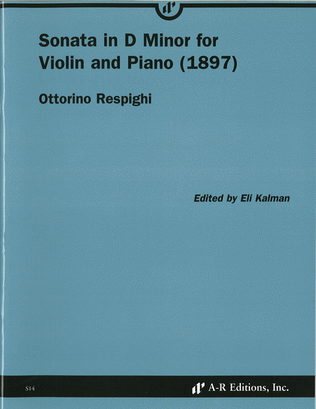 Book cover for Sonata in D Minor for Violin and Piano (1897)