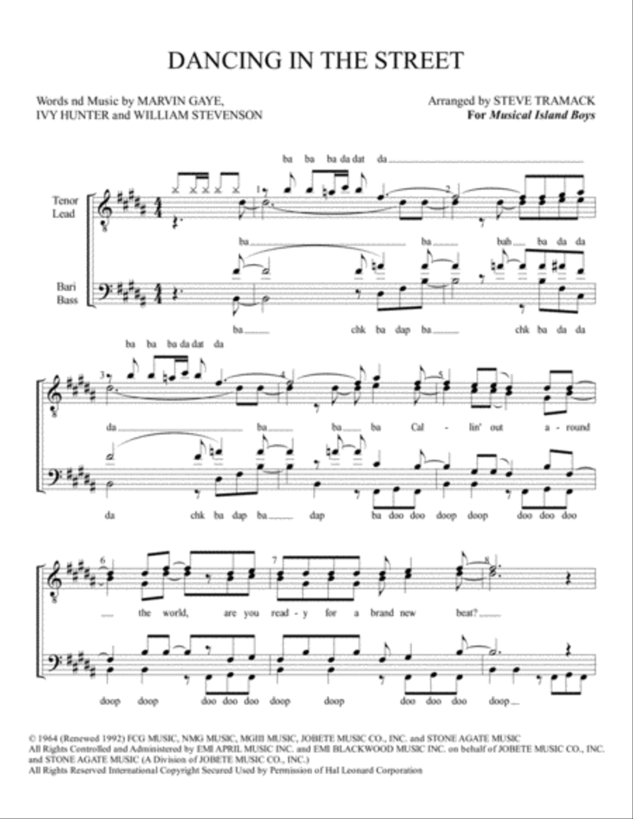 Dancing In The Street TTBB scores gallery preview page 1