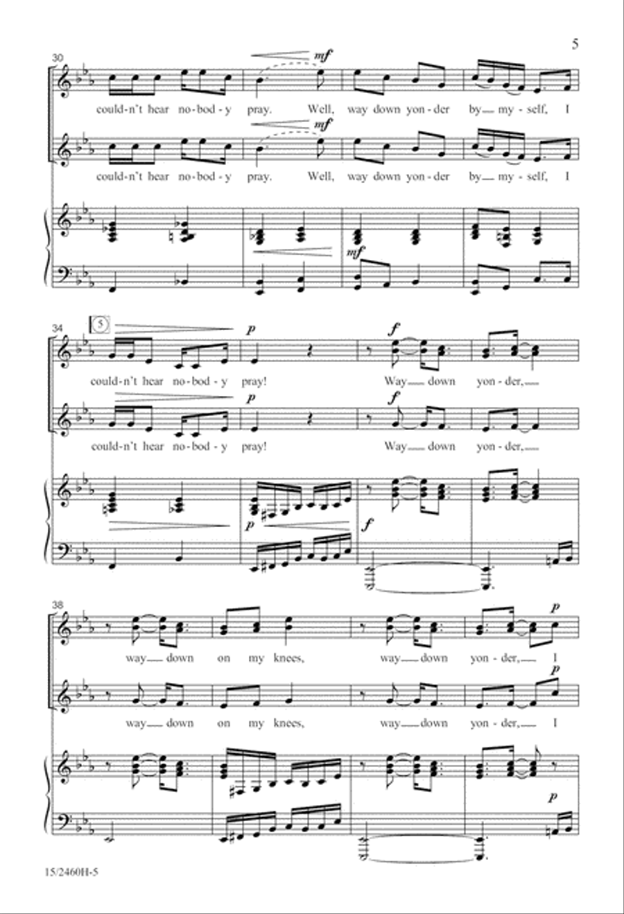 I Couldn't Hear Nobody Pray SSA scores gallery preview page 5