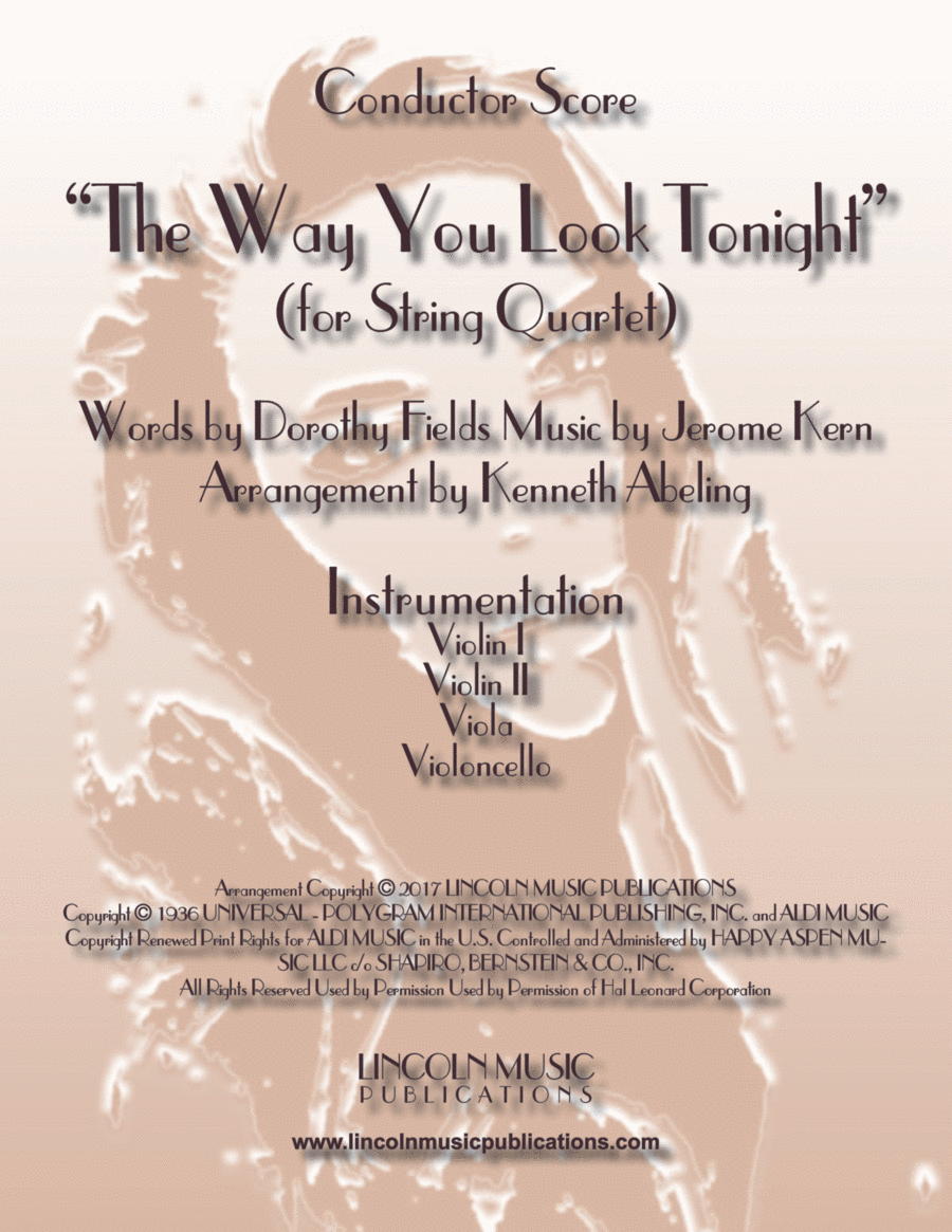 The Way You Look Tonight String Quartet scores gallery preview page 1