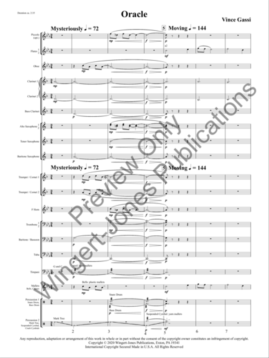 Oracle (Score) Concert Band scores gallery preview page 4