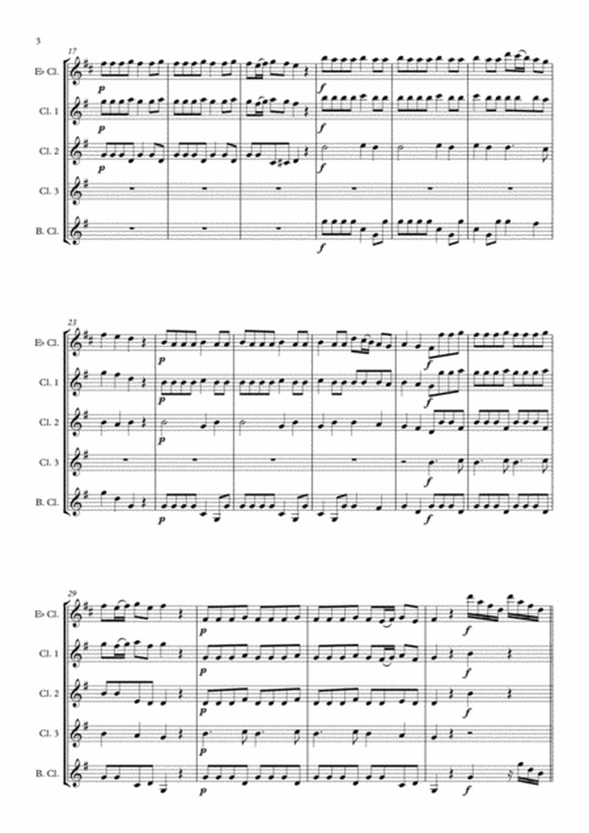"Autumn" from The Four Seasons arranged for Clarinet Quintet image number null