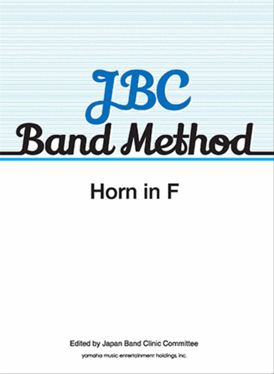 JBC BAND METHOD Horn in F/English Version Concert Band scores gallery preview page 1