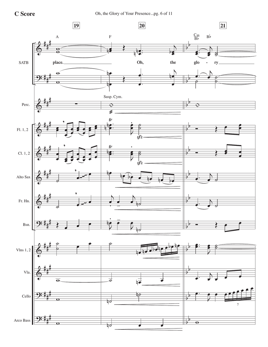 Oh, The Glory Of Your Presence 4-Part scores gallery preview page 6