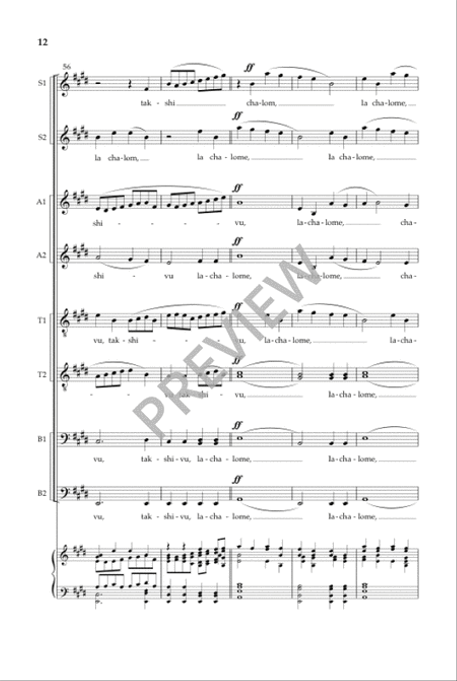 Jerusalem (SSAATTBB) SSAATTBB scores gallery preview page 13