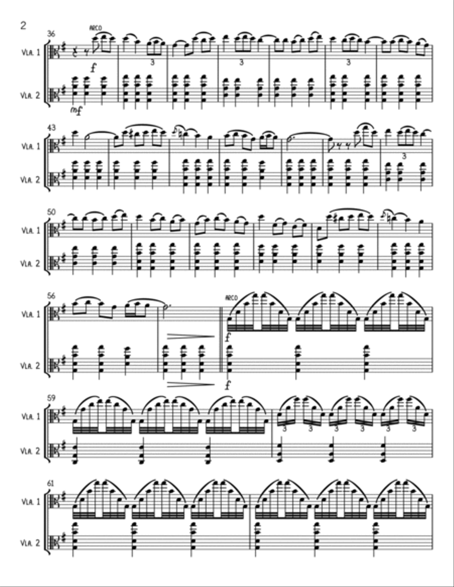 Boccherini Music from MASTER AND COMMANDER - Viola Duet String Duet scores gallery preview page 2