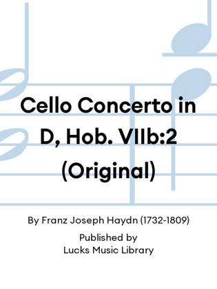 Book cover for Cello Concerto in D, Hob. VIIb:2 (Original)