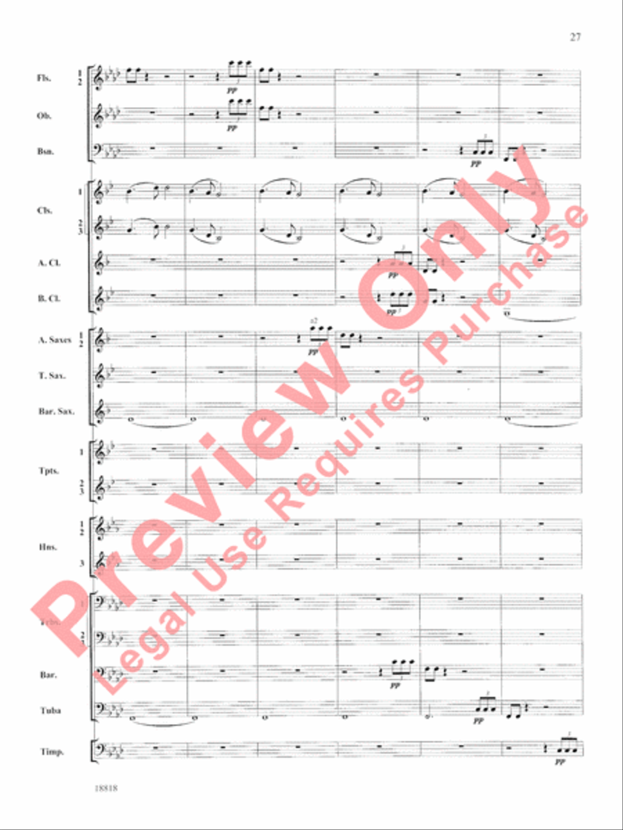 Symphony No. 9 New World, Finale Concert Band scores gallery preview page 28