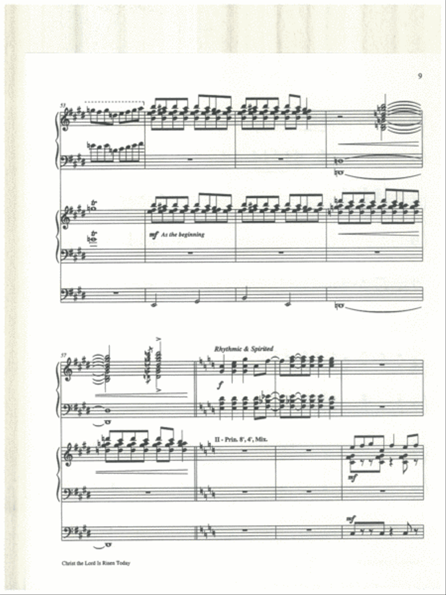 Christ the Lord Is Risen Today 4-Part scores gallery preview page 10