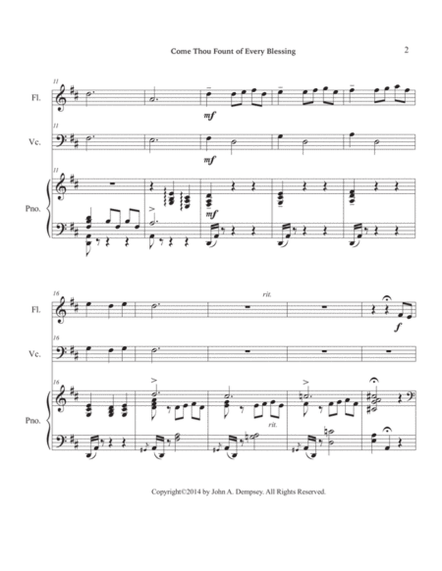 Come Thou Fount of Every Blessing (Trio for Flute, Cello and Piano) image number null