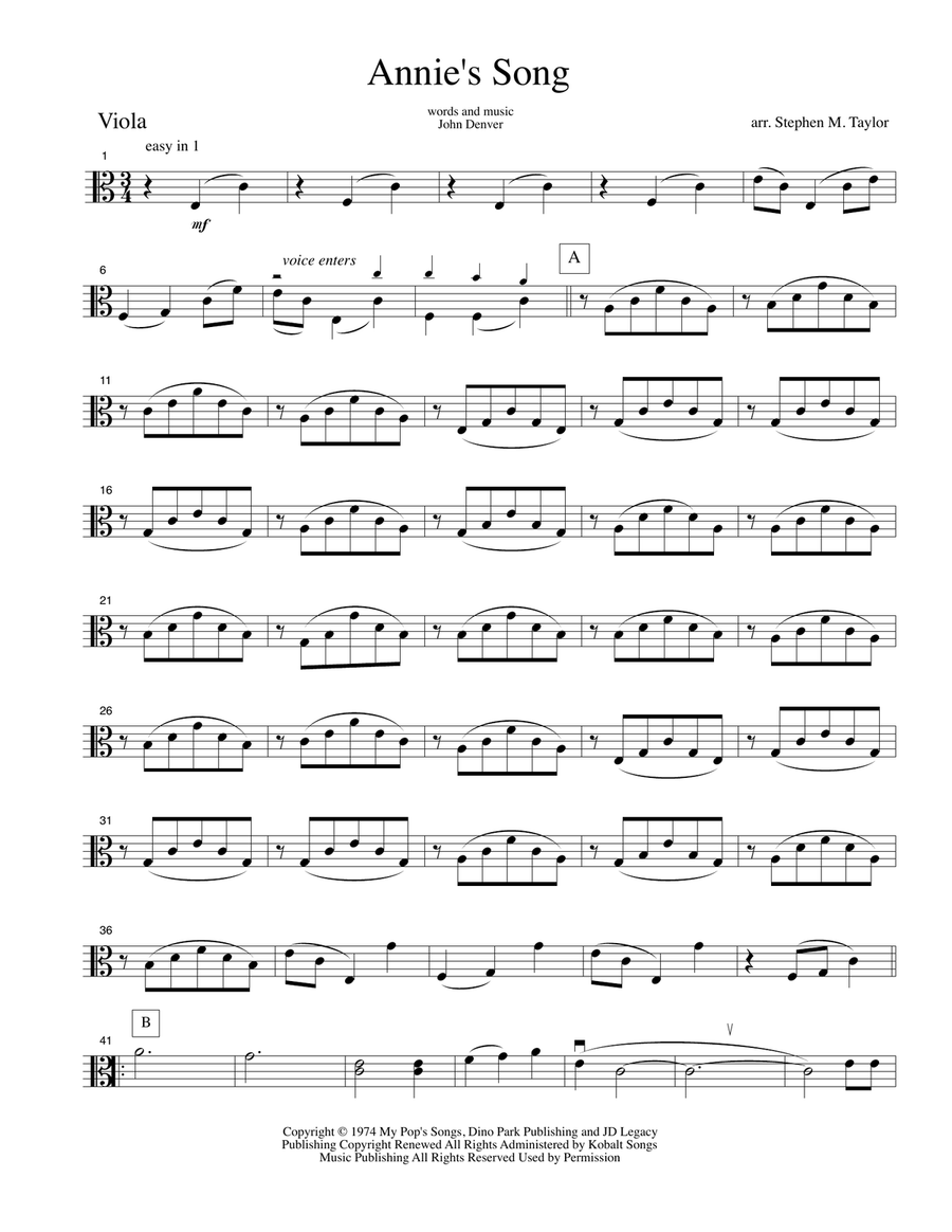 Annie's Song String Quartet scores gallery preview page 5
