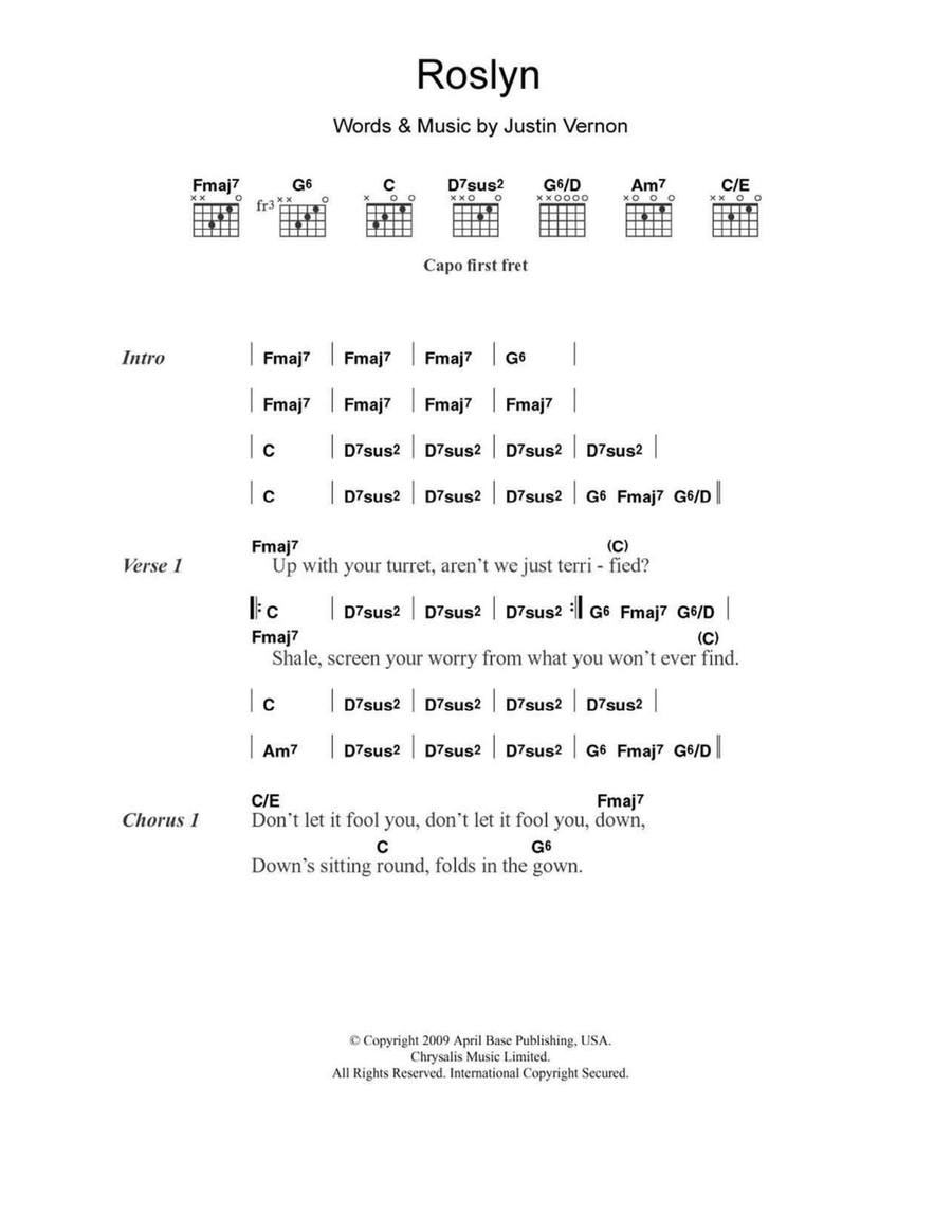 Roslyn Roslyn Acoustic Guitar scores gallery preview page 1
