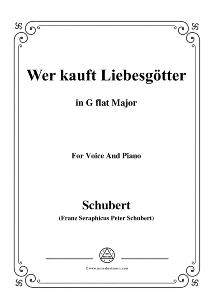 Schubert-Wer kauft Liebesgötter,in G flat Major,for Voice&Piano image number null