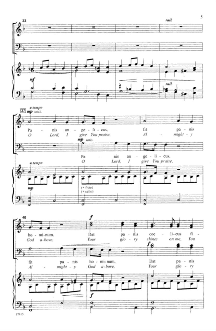Panis Angelicus Panis Angelicus 4-Part scores gallery preview page 5